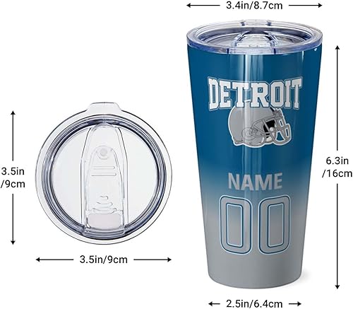 Miniatura 75 de OAOANS Taza de café de acero inoxidable personalizada con tapa sellada, regalo de ventilador aislado mantiene las bebidas frías y calientes. Diseño