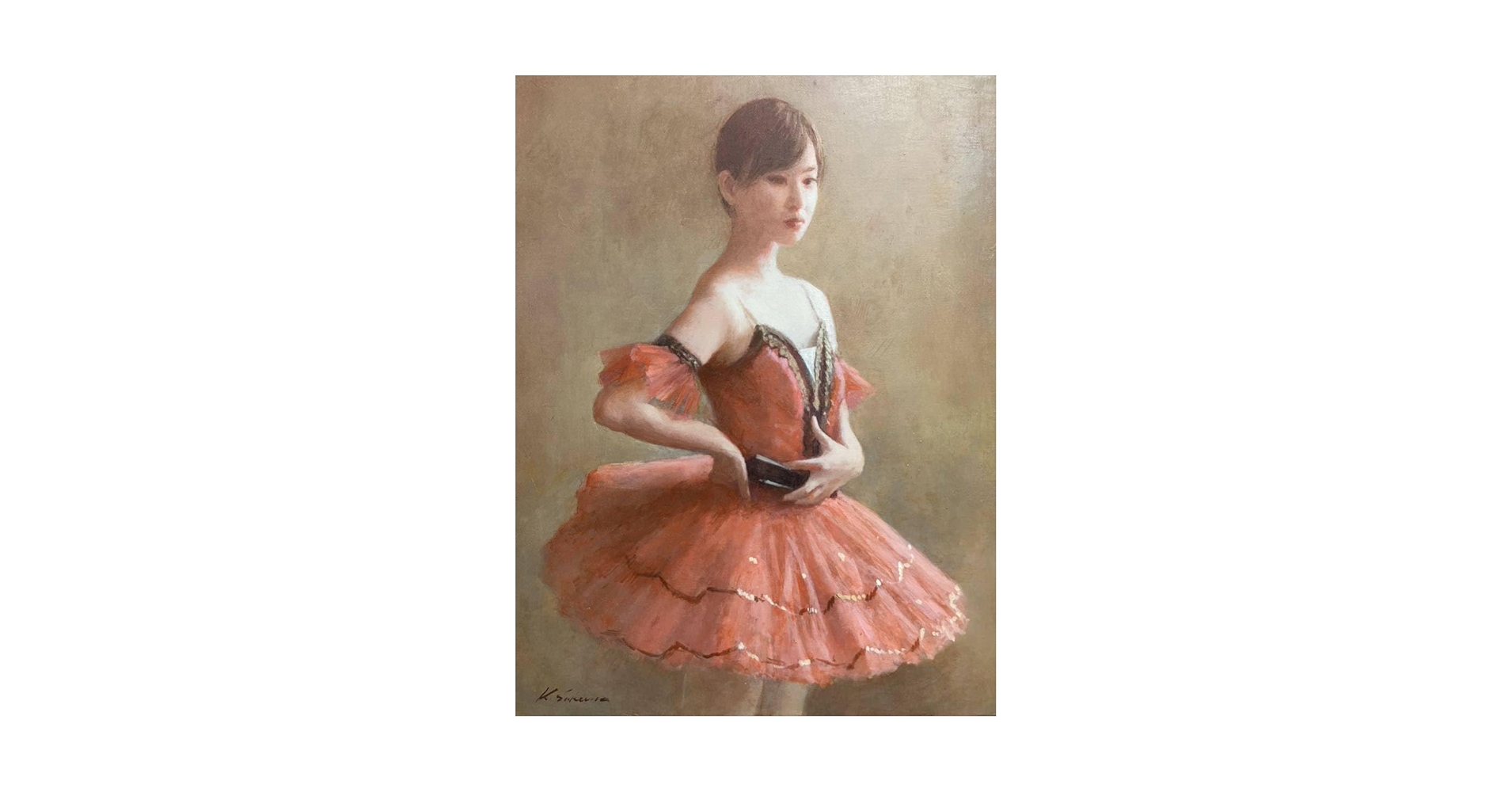 【真作保証】佐久間公憲「踊り子」油彩6号 直筆サイン 絵画 美人 バレリーナ Amazon.co.jp: 真作保証佐久間公憲「踊り子」油彩6号 直筆サイン