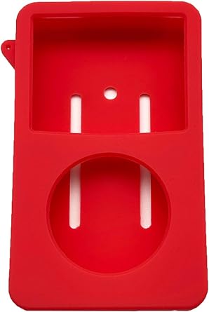 Silicone Soft Rubber Gel Skin Protective Cover Case Compatible with Apple iPod Classic 5th / 6th / 7th Thin Red