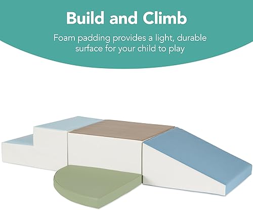 Miniatura 2 de Best Choice Products 4 piezas de bloques de espuma suave para niños para escalar y gatear, estructuras de juego para el desarrollo infantil,