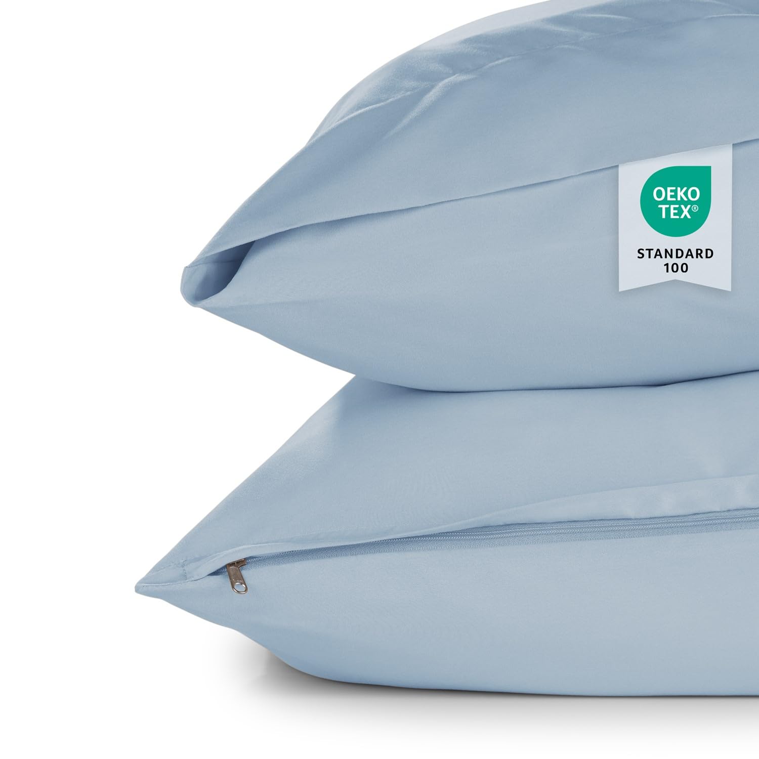 Blumtal Federe Cuscini Divano 40x80 cm - Set di Copricuscini per Divani in Microfibra a 2 Pezzi con Chiusura a Busta, certificati Oeko-Tex, extra morbidi e lavabili - Azzuro Chiaro