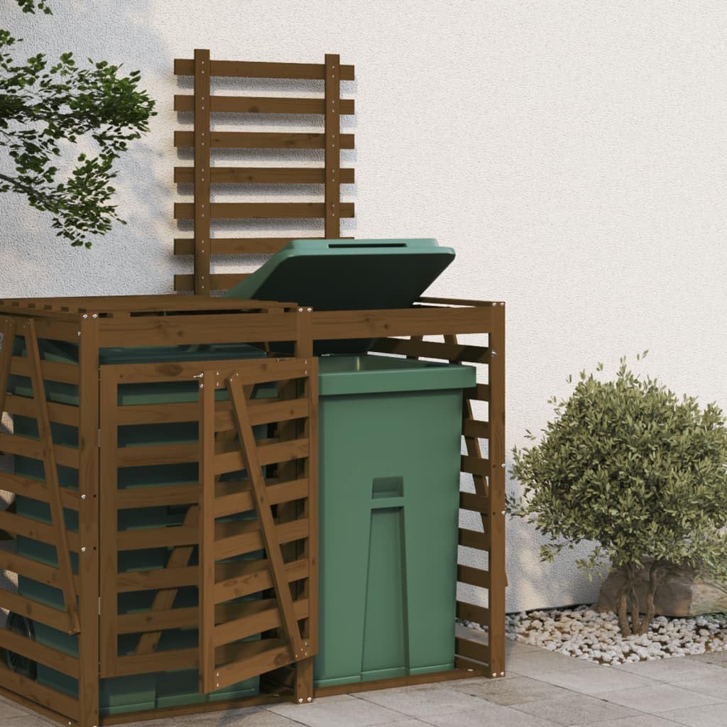 Genérico Extensión para cobertizo de Cubo Basura Madera Pino marrón Miel,Casa y jardín,Productos del hogar,Accesorios para contenedores de residuos,Soportes para contenedores de residuos-825110