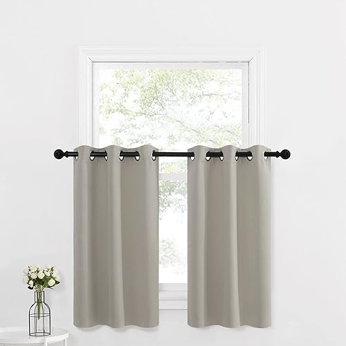 Miniatura 89 de NICETOWN Cortinas Opacas para Ventana de Guardería - Tratamiento de Ventana con Parte Superior de Ojales, Paneles de Cortinas Opacas (Verde Biscotti