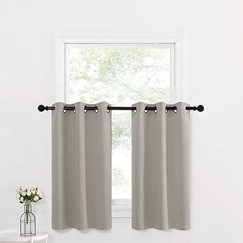 50% off: NICETOWN Natural Tiers Valance Curtain for Kitchen, Blackout Short Curtains for Nursery/Bathroom, Farmhouse Country Grommet …