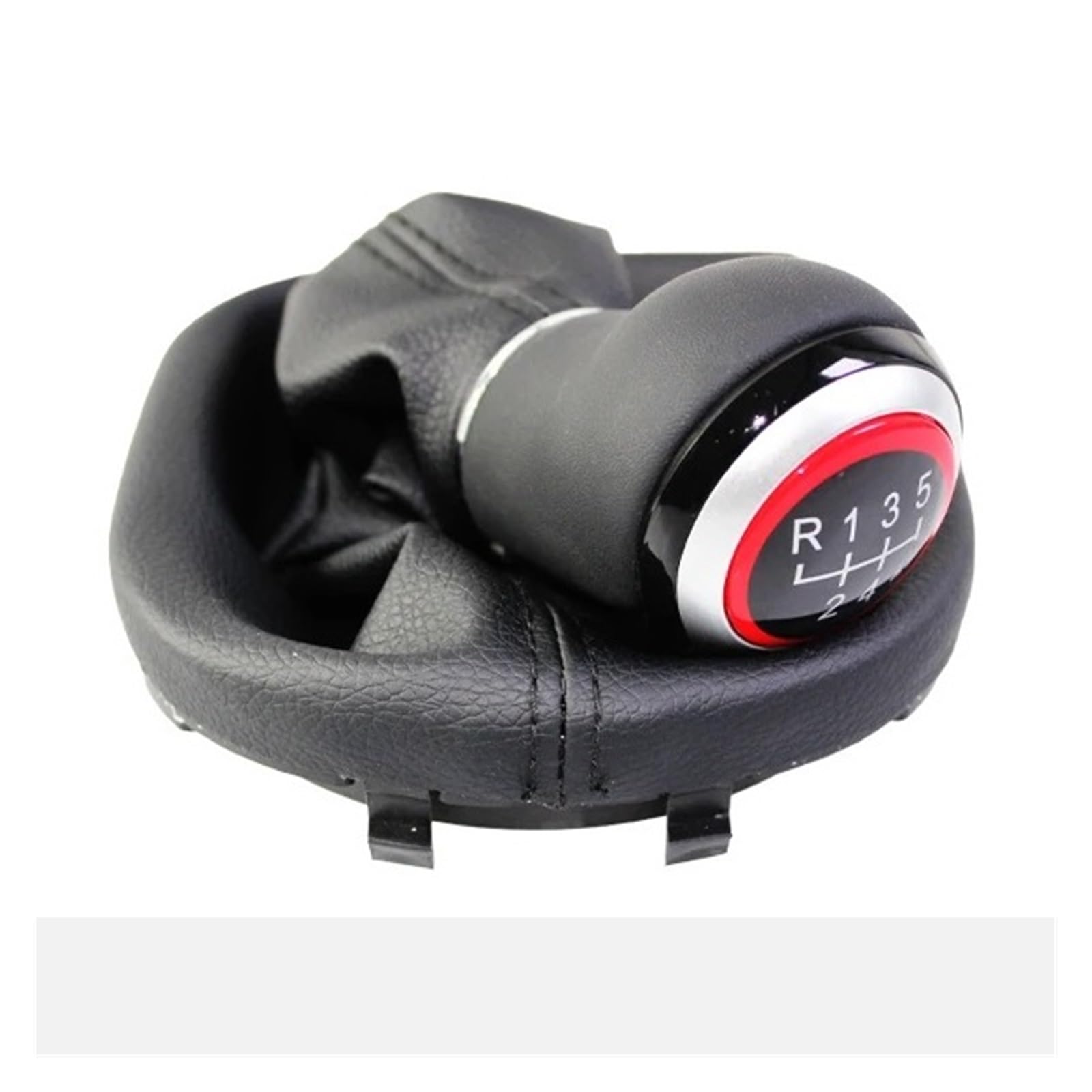 DAJMSUY for VW for Caddy for TOURAN 5/6 Speed Gear Shift Knob with Leather Boot Cover Car Gear Shift(5 Speed)
