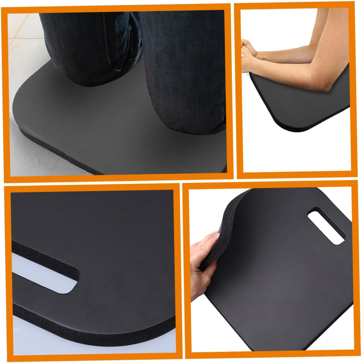 Mikikit 4pcs Thick Kneeling Pad for Gardening Yoga Portable Garden Seat Mat Kneeler Cushions Non-Slip Surface