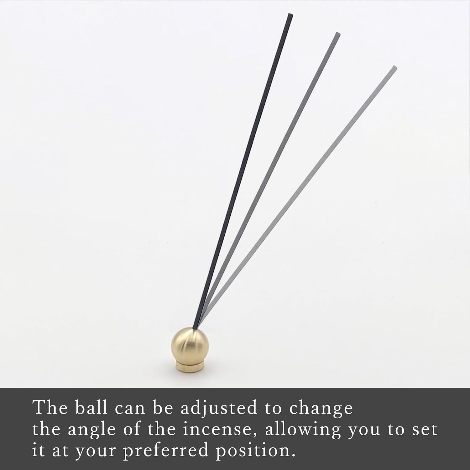 KOFUAN Brass Incense Holder Ball & Stand Set for Japanese Incense Minimalist Design Made in Japan Modern & Stylish Home Decor