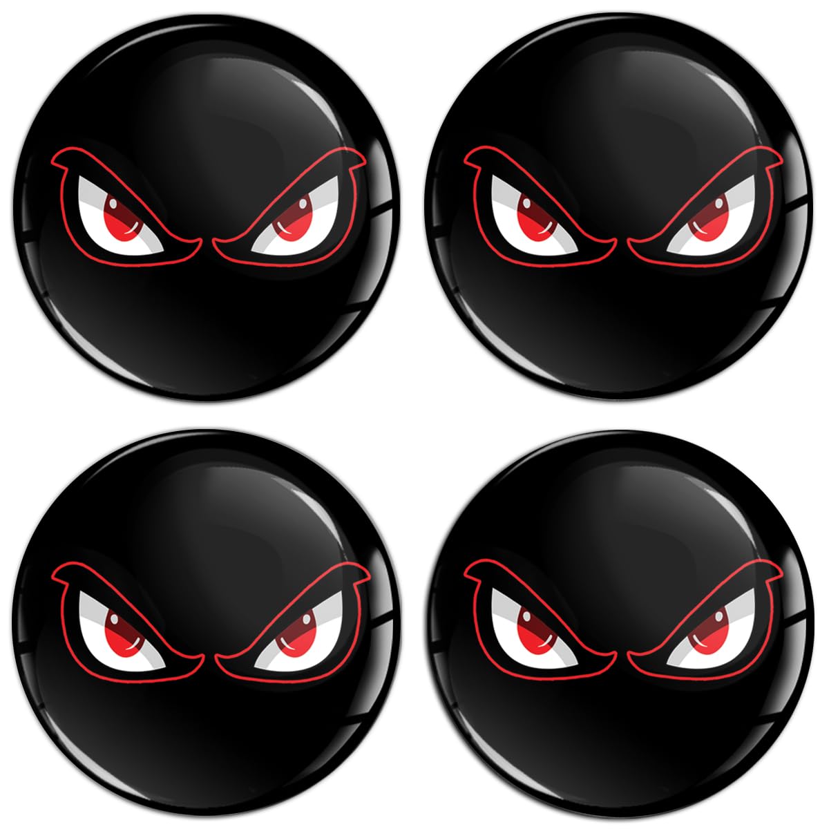 4 x 55mm Domed 3D Wheel Rims Center Stickers For Centre Hub Trim Caps No Fear Eyes Auto Moto Car Logo Badge A 4055