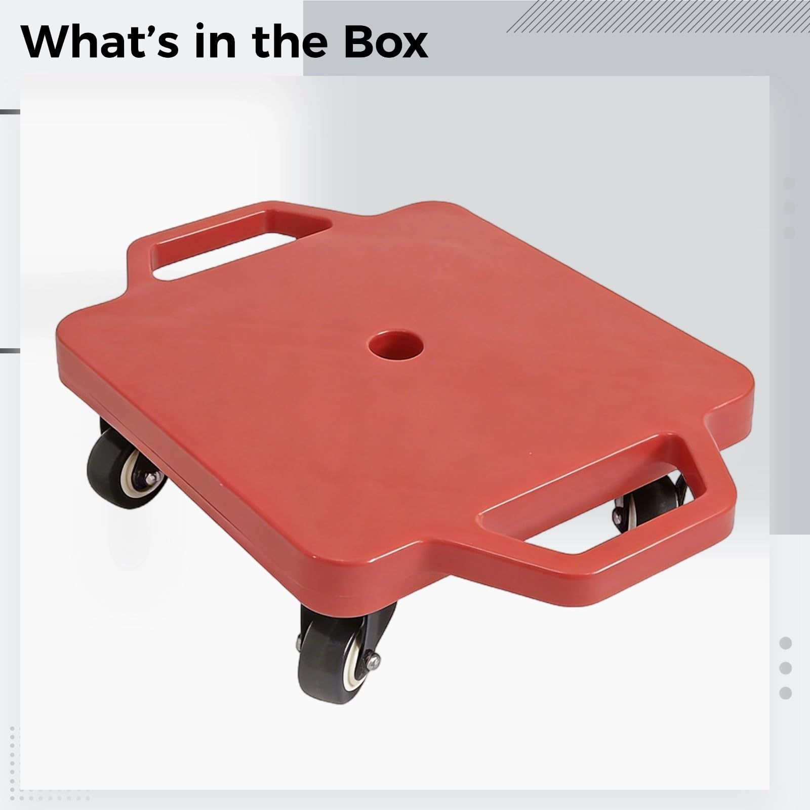 Rotes Scooter-Board, Scooter-Boards für Kinder mit 360°-Rollen aus Kunststoff, Bodensitz-Scooter-Board für Gleichgewicht, Koordinationstraining, frühe Bildung zu Hause, mit Zugseil