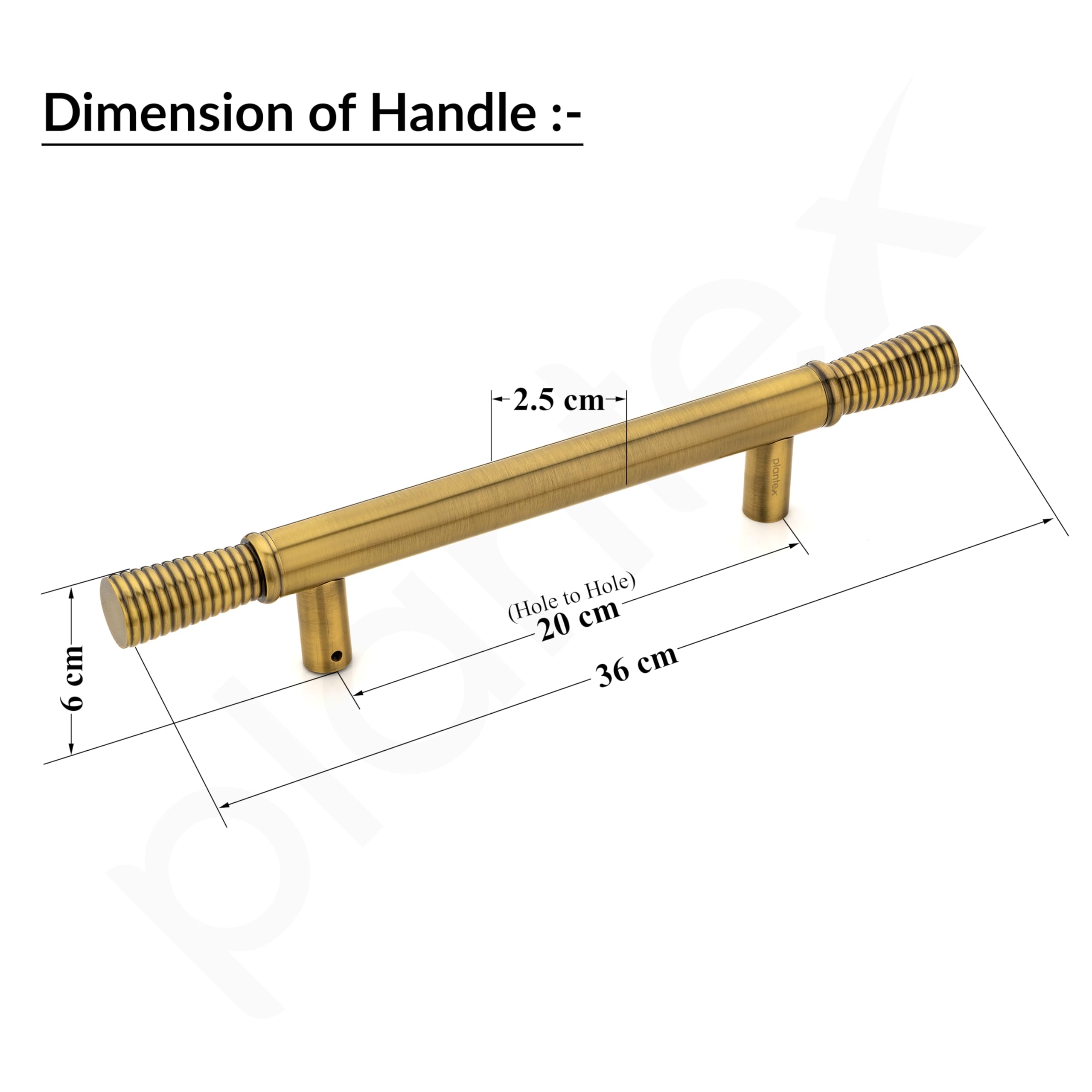 Plantex Heavy Duty Main Door Handle/14 Inch Door Handle for Main Door/Pull-Push Handle for Glass/Wooden Door- Pack of 1 (Brass Antique) - 3 Years Warranty — Amazon image 2