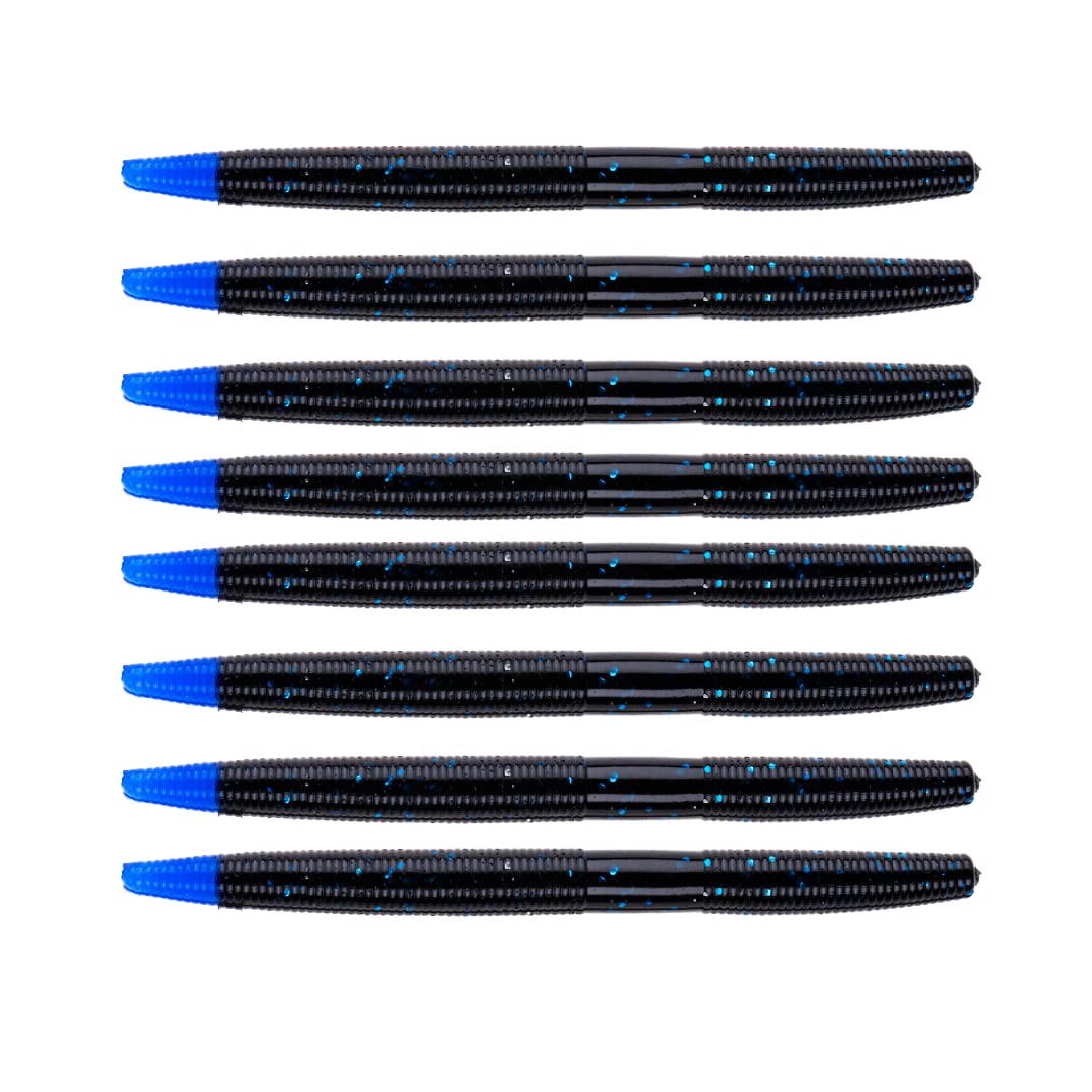 BAITFUEL Ion Infused with Supercharged X55 Formula Gel: Fish Scent Technology with Powerful Attractants | 5-Inch, Black Blue Tip (PN: X32635)