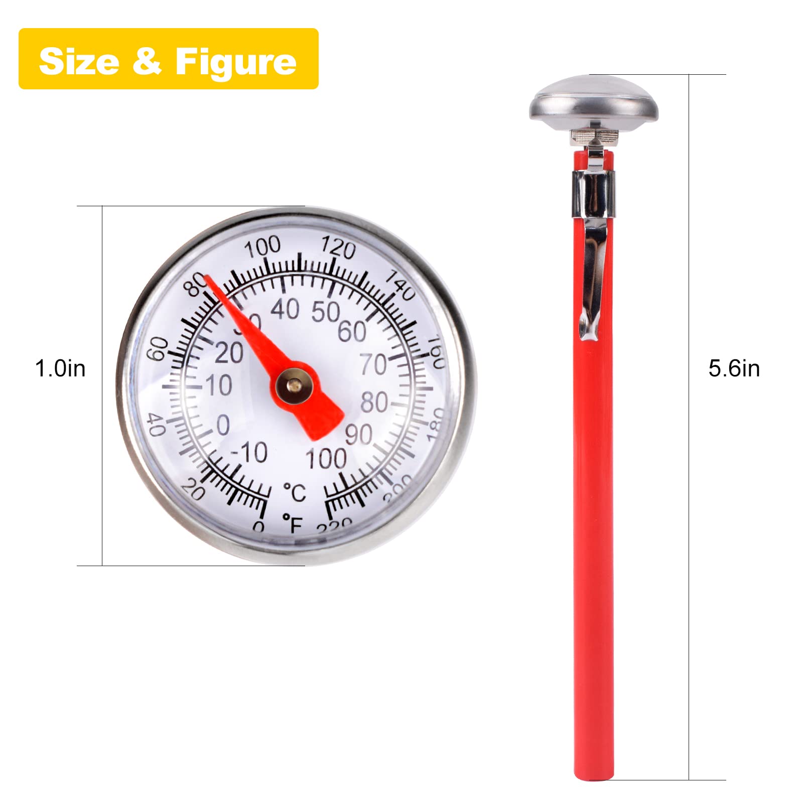 Termómetros de carne, sonda de 2 piezas, termómetro de alimentos para carne, leche, té, café, sonda de temperatura de alimentos, termómetro de cocina, accesorios para barbacoa Thermapen