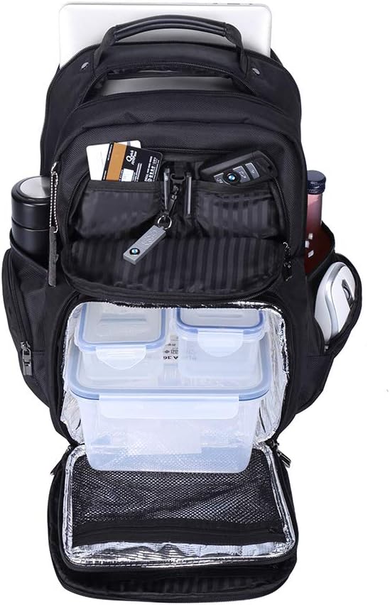 One-Day Sale: Up to 50% Off OBOO Business Travel Laptop Lunch Backpack with Removable Large Insulated Tote Lunch Box -3 Meals Management Lunch bag for Men&Women Cooler Backpack Fits 15.6 Laptop Notebook,Ice Pack Fitness Backpack