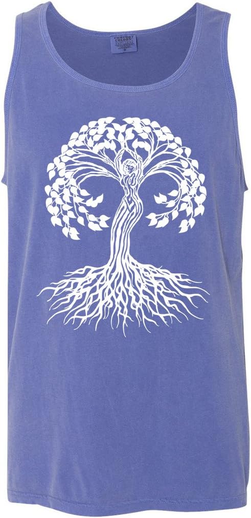 Yoga Clothing For You Mens Celtic Tree of Life Pigment Tank
