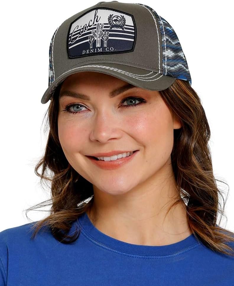 Cinch Women's Southwestern Print Ball Cap - MHC7874034 One Size Olive