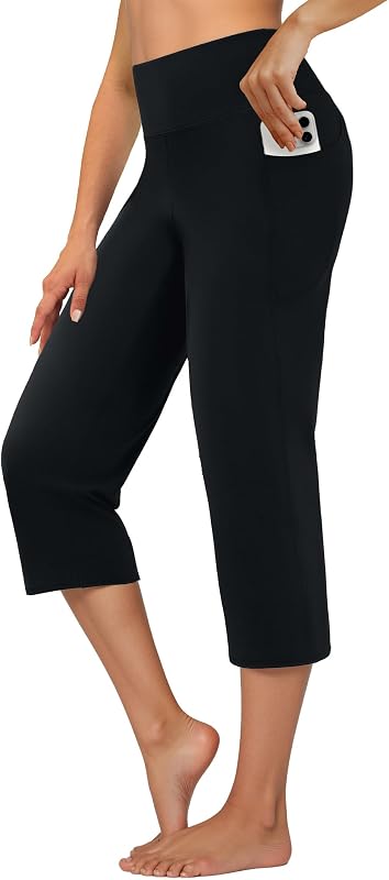 Capri Pants for Women High Waist Cropped Yoga Pants with Pockets