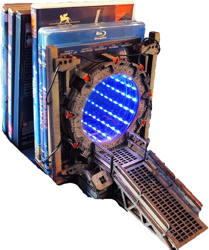 Stargate Bookend TwoWay Stargate，,LED Light Up Portal Bookends