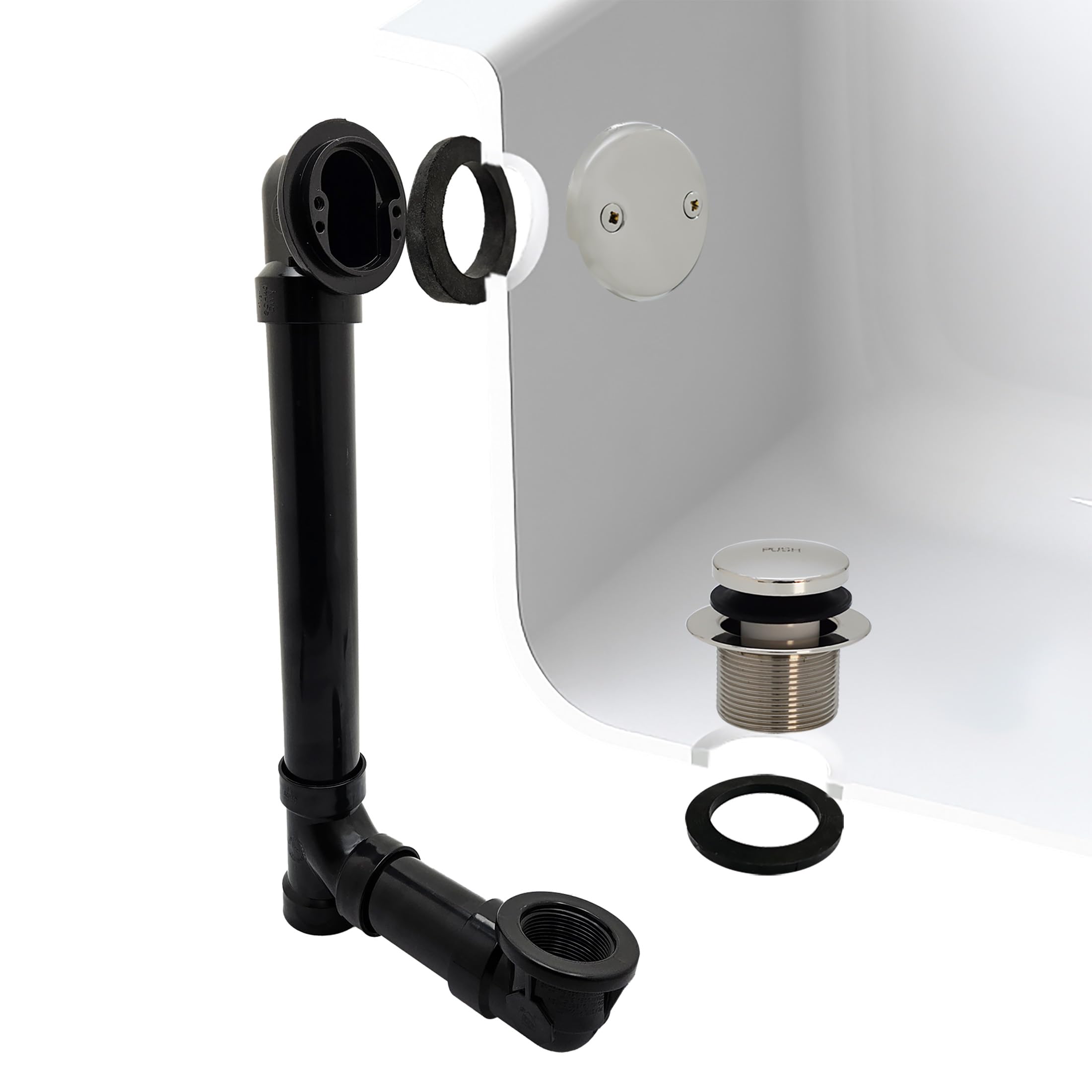 Westbrass D4931 punta Toe SCH. 40 Abs codo de desagüe de bañera con dos