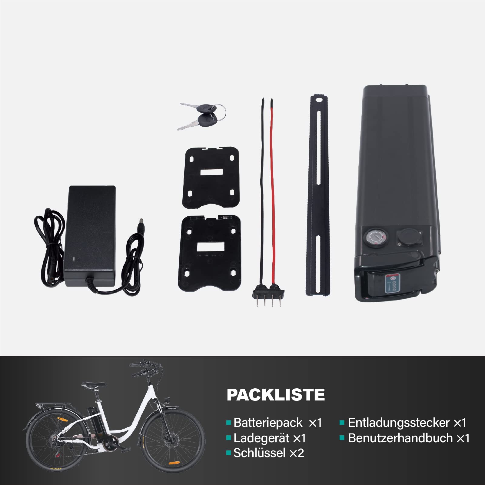 Con ricaricabile 36V 12Ah E-Bike Akku Li-Ion Electrofahrrad Whitebait Form per Aldi Prophet MiFa Trio Samsung Zhenlong Phylion UVM