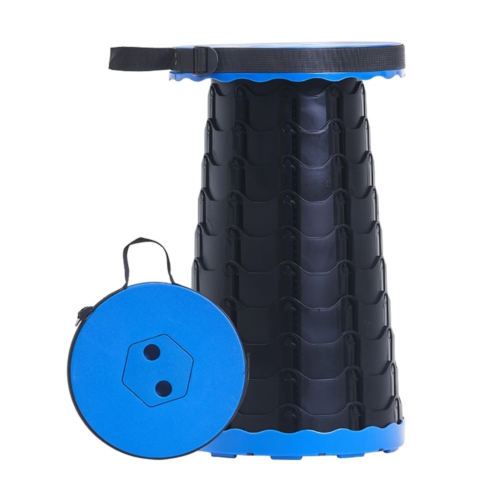 Höhenverstellbarer Klapphocker, kompakter Klappstuhl, tragbarer einziehbarer Campinghocker, leicht, for Outdoor-Angeln, Wandern, Gartenarbeit (Color : D)