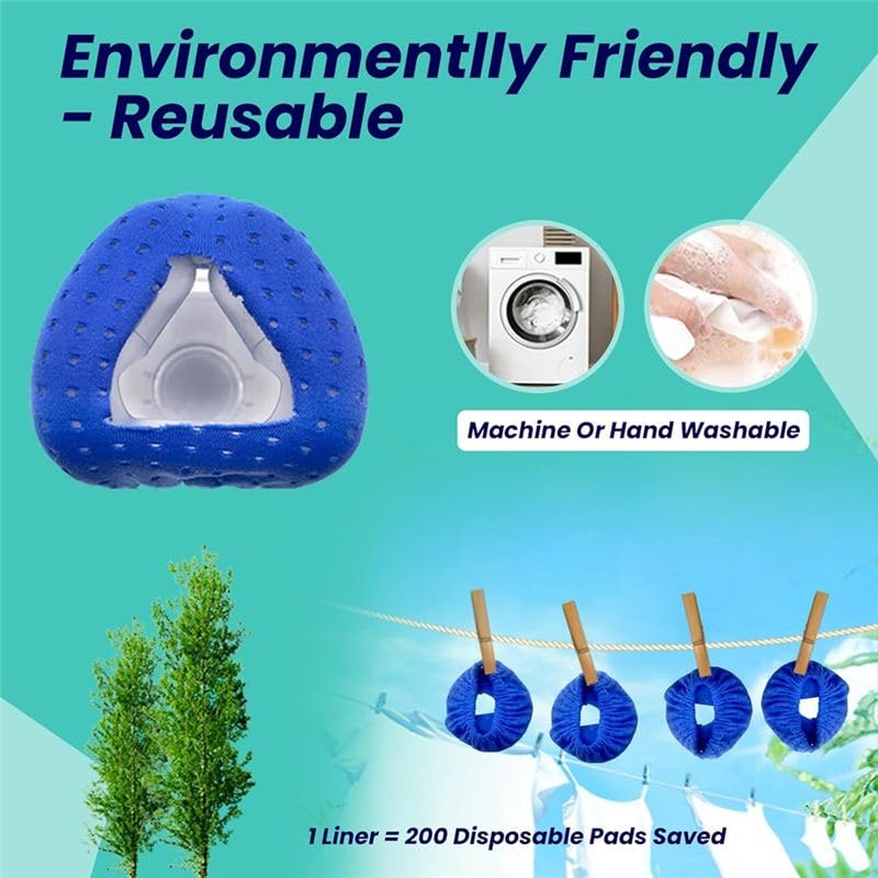 Lot de 8 inserts de masque nasal réutilisables pour masques N20 et C PAP avec coussin en tissu respirant