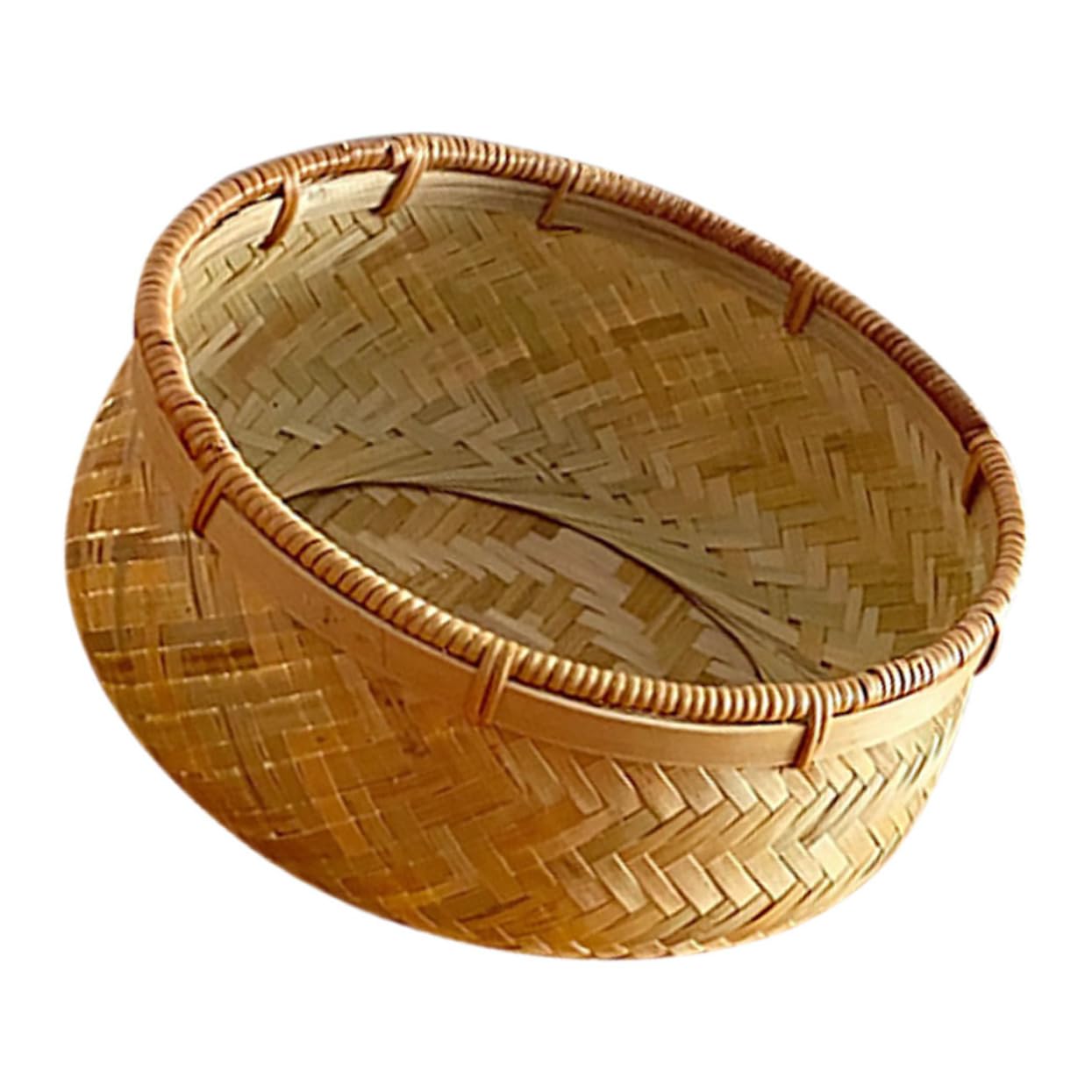 Dried Fruit Bread Basket Decorative Basket Food Serving Basket Food Storage Basket Bamboo Candy Plate Food Basket Bamboo Basket Bamboo Snack Basket Woven Fruit Basket Woven Basket