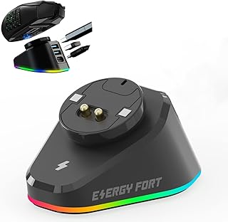 Mouse Charging Dock for Logitech Mouse, Magnetic Wireless Gaming Mice Charging Station for G PRO X SUPERLIGHT,G502/G502X/G502X Plus Lightspeed, G703, G903, Replace for Powerplay Charging System(Black)