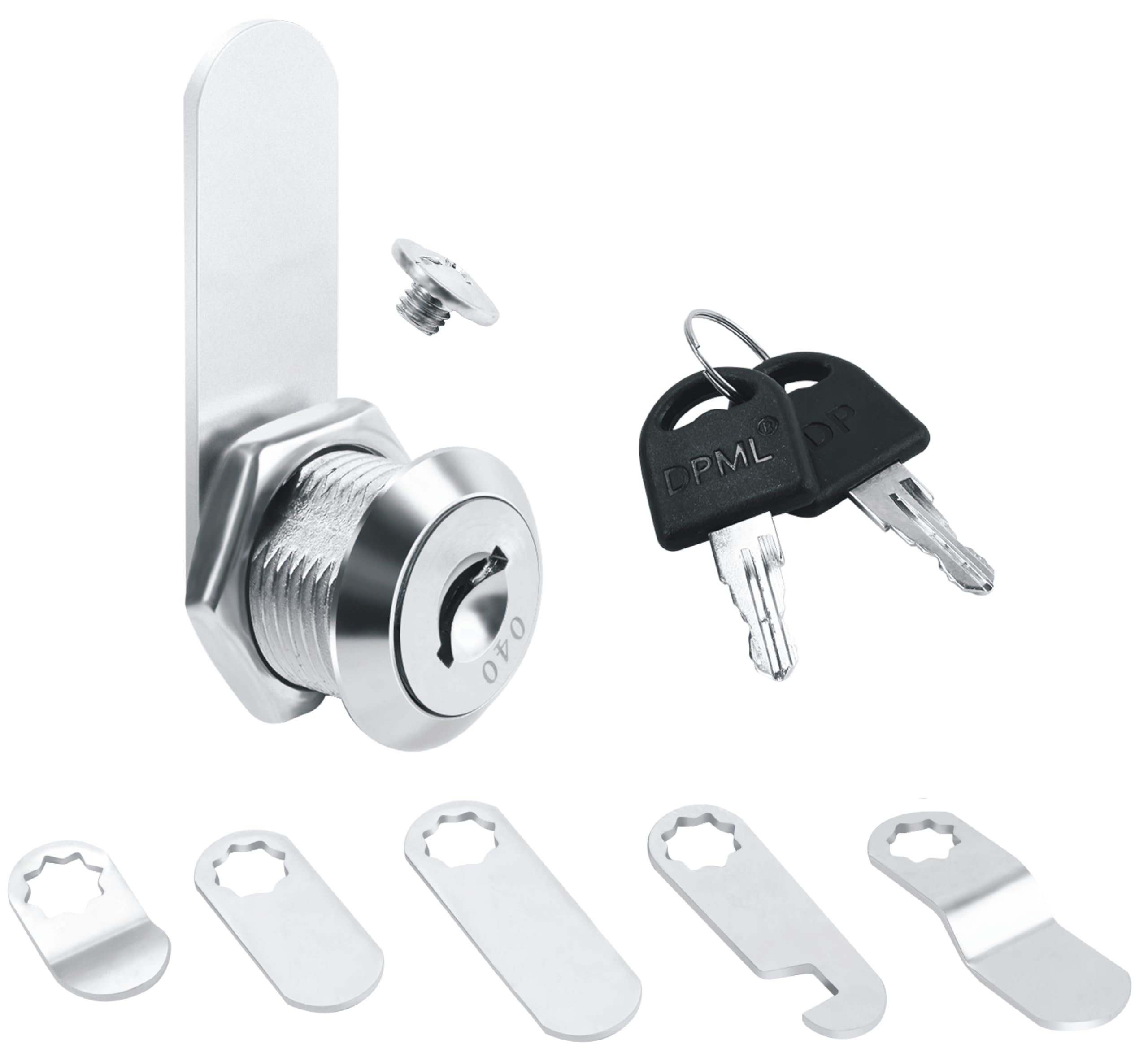 Cam Locks with Keys - 5 Replacement Lock Plates -8 Cam Locks with Keys - 5 Replacement Lock Plates -8