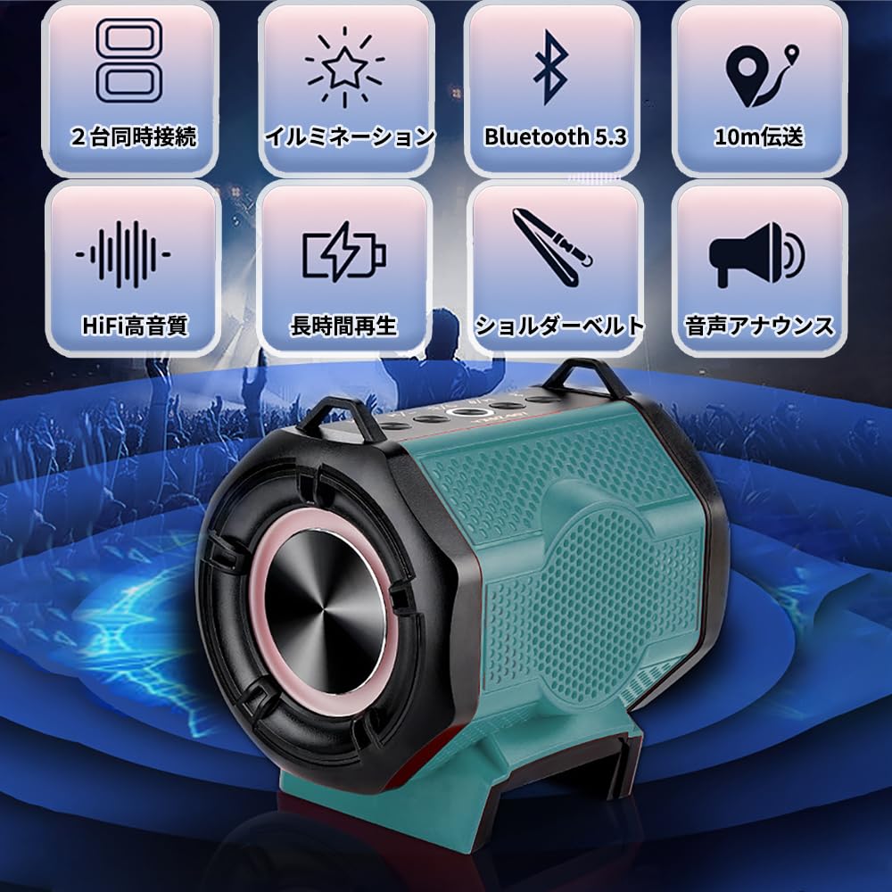 Amazon.co.jp: 充電式スピーカ マキタ18Vバッテリー用 Type-C/USB 2