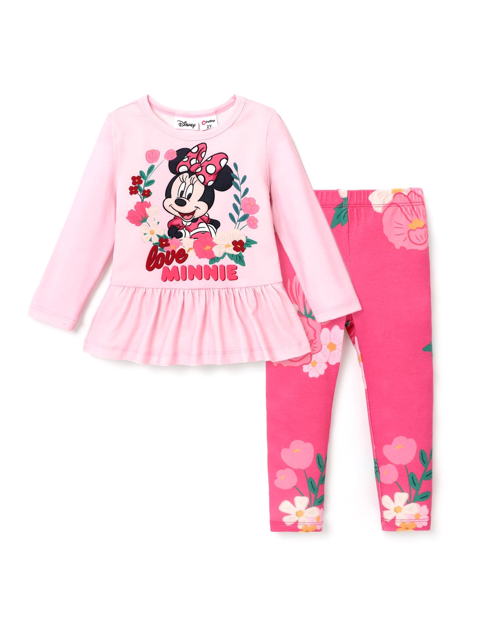 Disney Toddler Girls Clothes Long Sleeve Shirt Leggings 2pcs Outfits Set