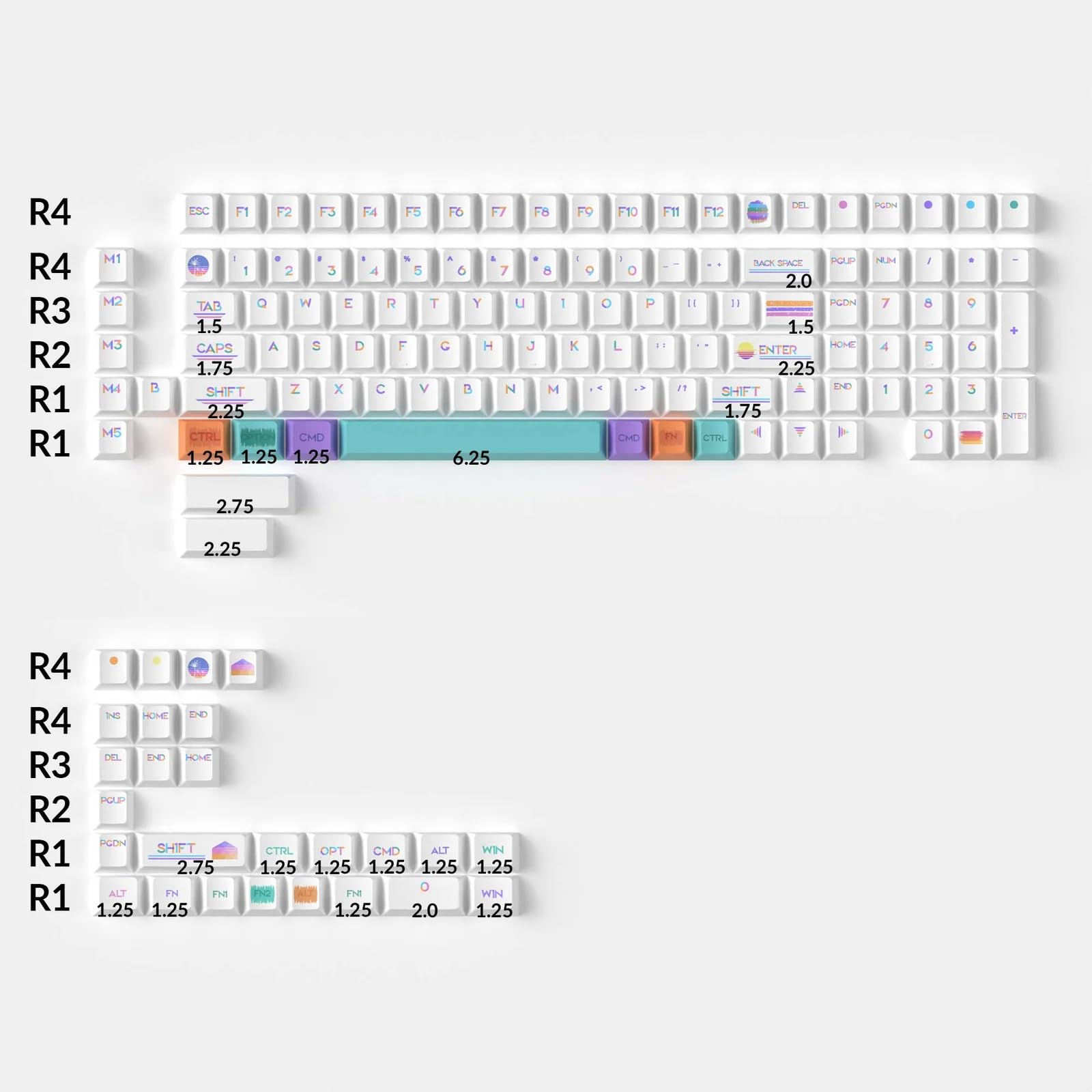 Amazon.co.jp: Keychron Cherryプロファイル Dye-Sub PBTフルセット