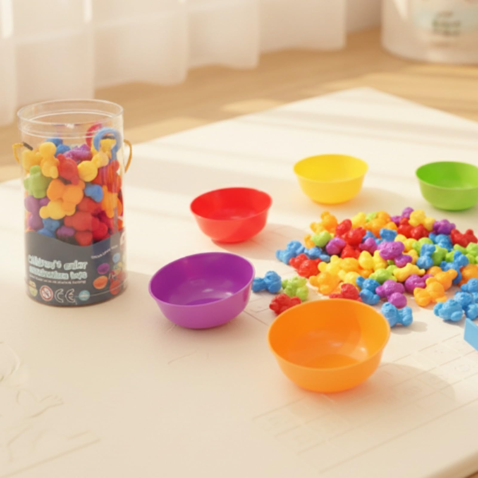 kowaku Gioco per la Motricità Fine Interattivo | Resistente, Gioco di Conteggio con Pinzette per Bambini, attività Genitore-Figlio, Insegnanti Scuola Dell'infanzia
