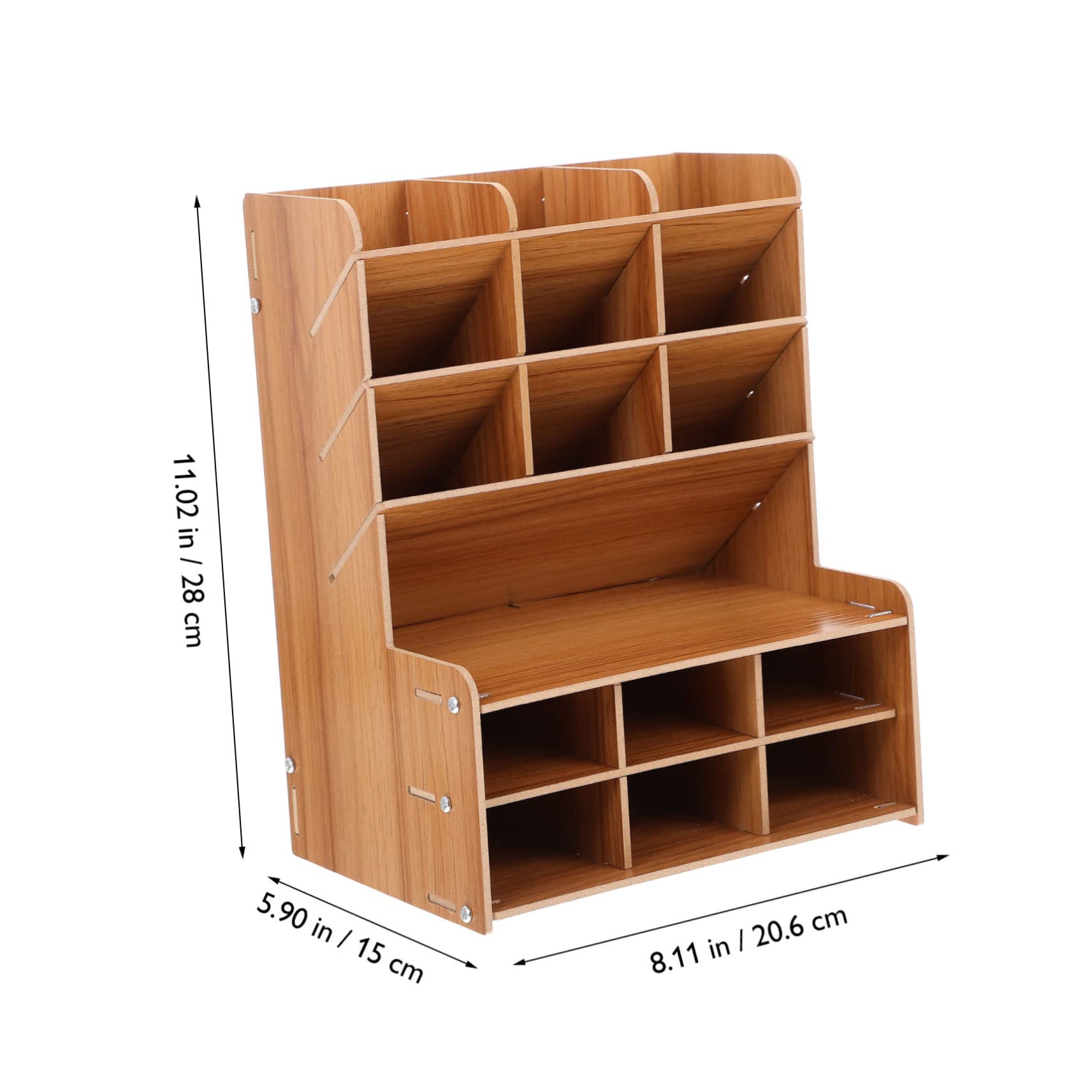 Caja Organizadora Resistente de Madera para Bolígrafos y Papelería y Fácil de Limpiar Diseño Sencillo y Limpio para Organizadores de Escritorio