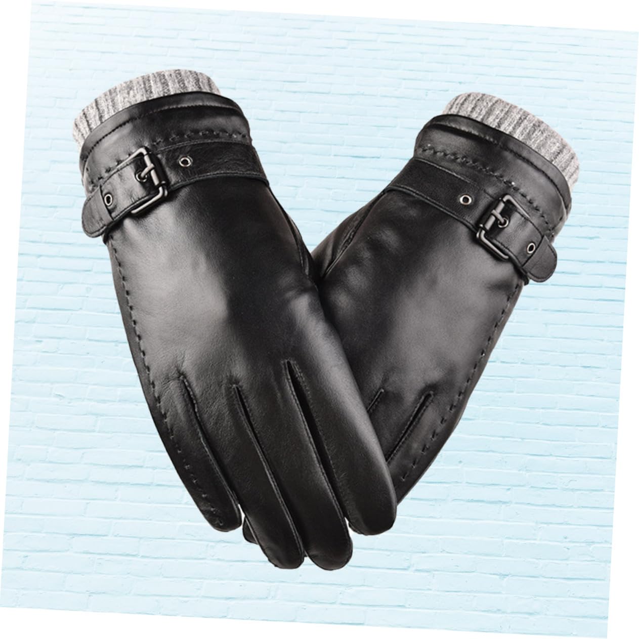 BESTYASH Gloves for Men Warm Windproof Full Cover Strap for Cycling Hiking Camping and Outdoor Activities Comfortable and Design