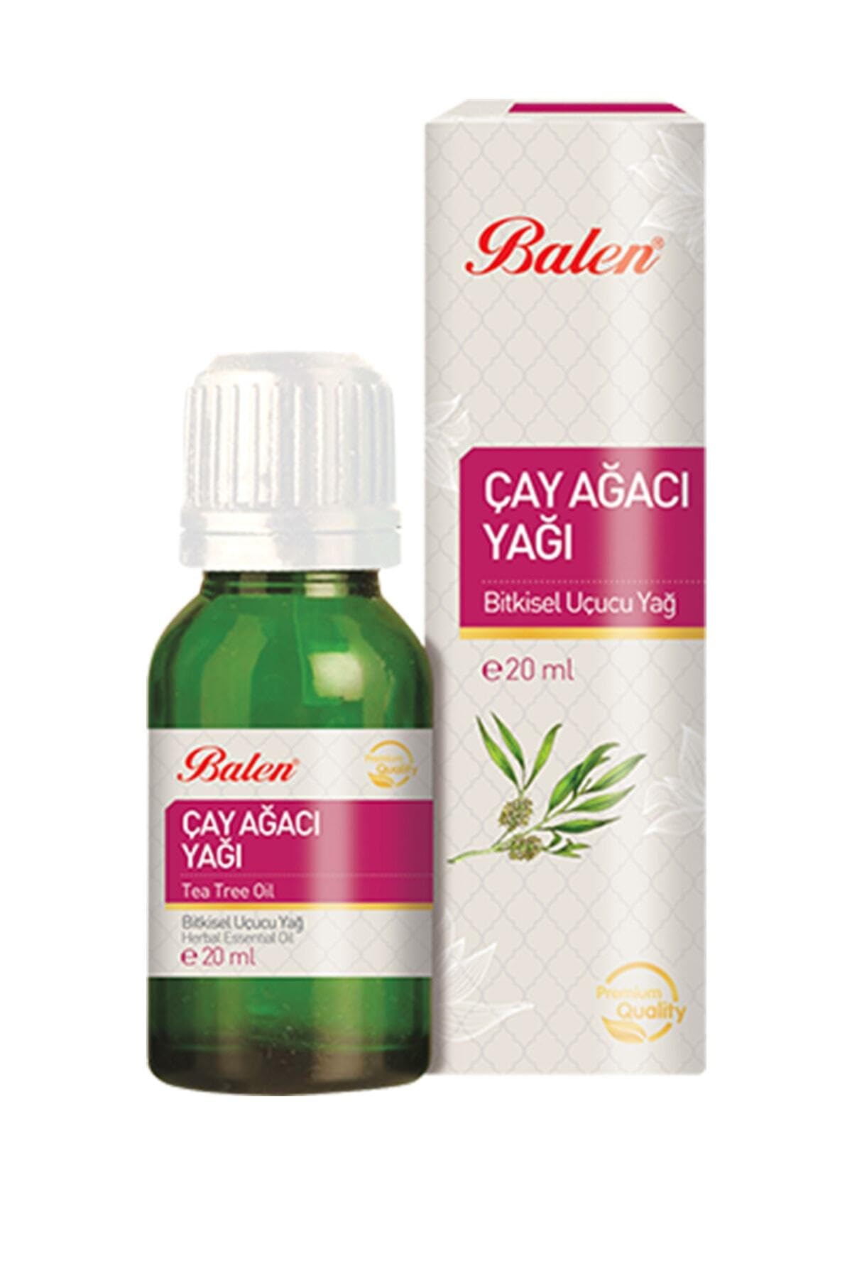 BALEN 3 Kutu Çay Ağacı Yağı Doğal Bitkisel Uçucu Yağ 20 Ml Saç Ve Cilt Bakım Yağı