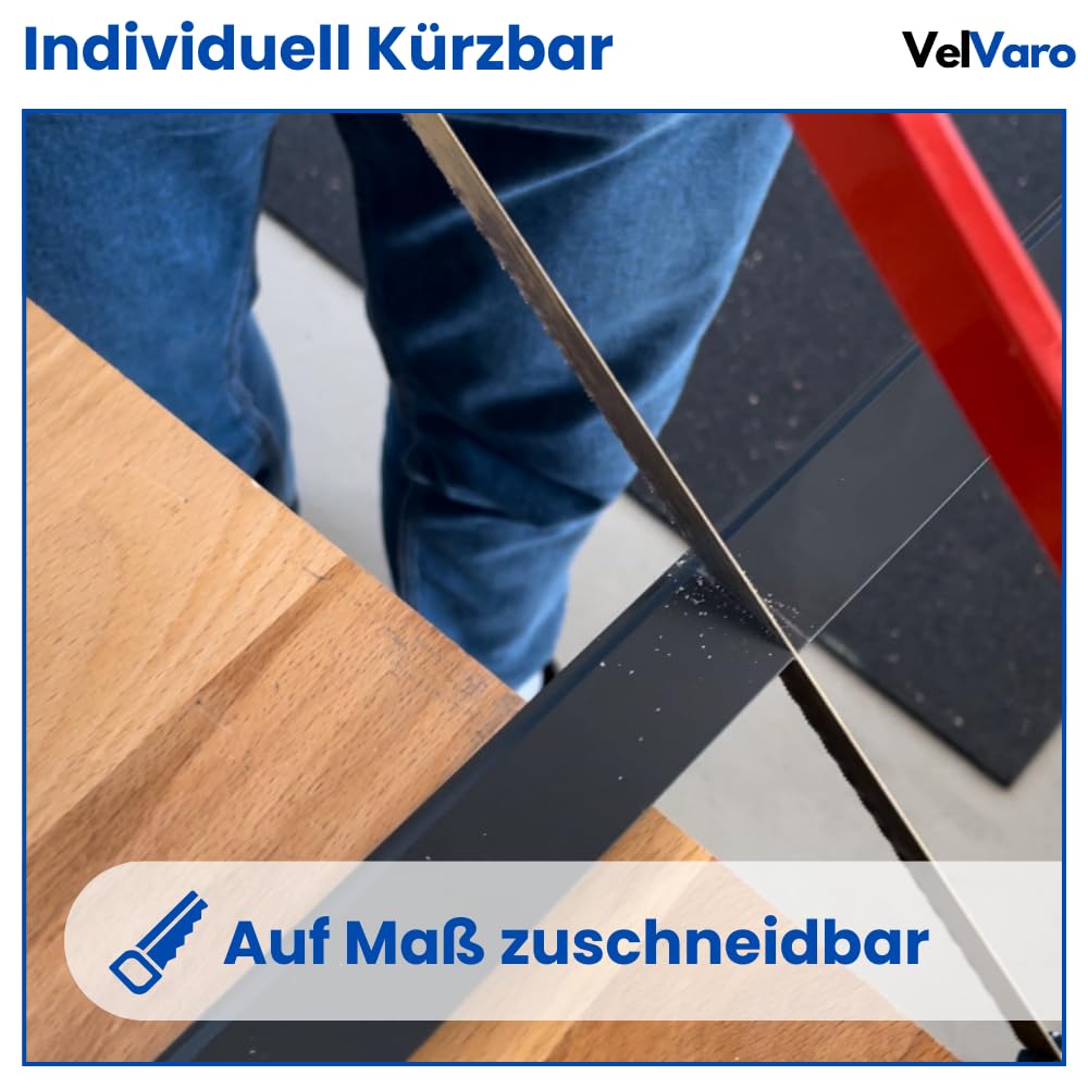 Fliegengitter individuell kürzbarer Selbstbaukasten, zuschneidbarer Spannrahmen, verstellbar, zum Einklicken - VelVaro Insektenschutzgitter Alurahmen Weiß 100x130 cm ohne Bohren