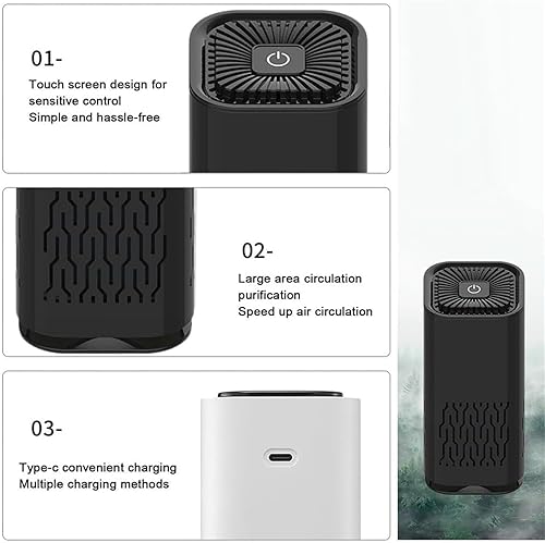 Miniatura 5 de Pawtins - Purificador de aire para mascotas 2.0, purificadores de aire para mascotas para olor a orina en el hogar, mini purificador de filtro