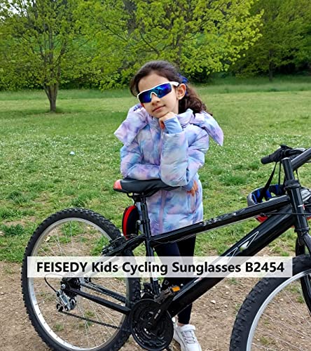 Image of FEISEDY Kids Polarized Sports Sunglasses, TR90 UV400 Baseball Cycling