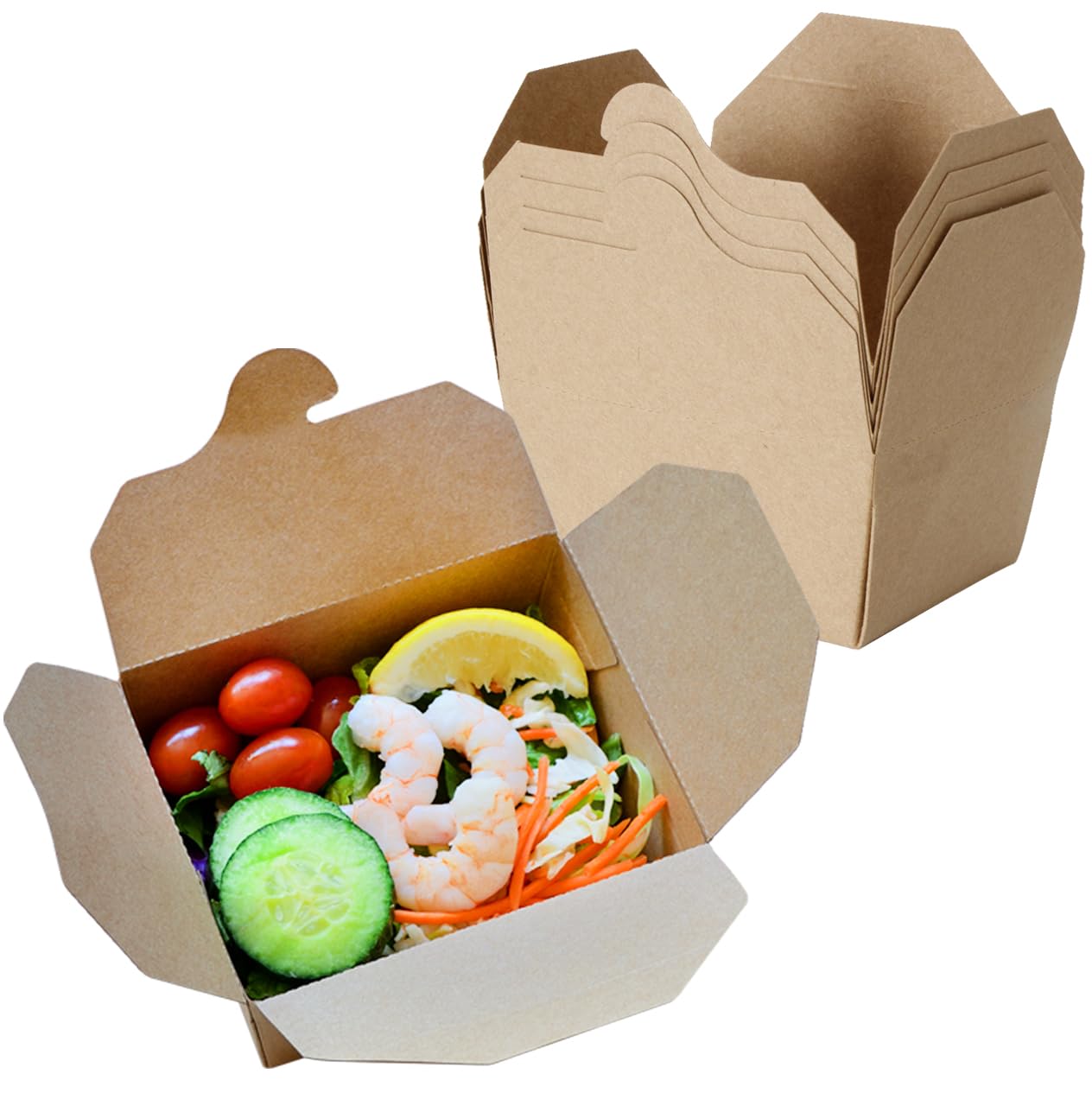 Youngever Confezione da 50 scatole usa e getta da 760 ml, contenitori per alimenti in carta riciclabile, contenitori per alimenti da asporto