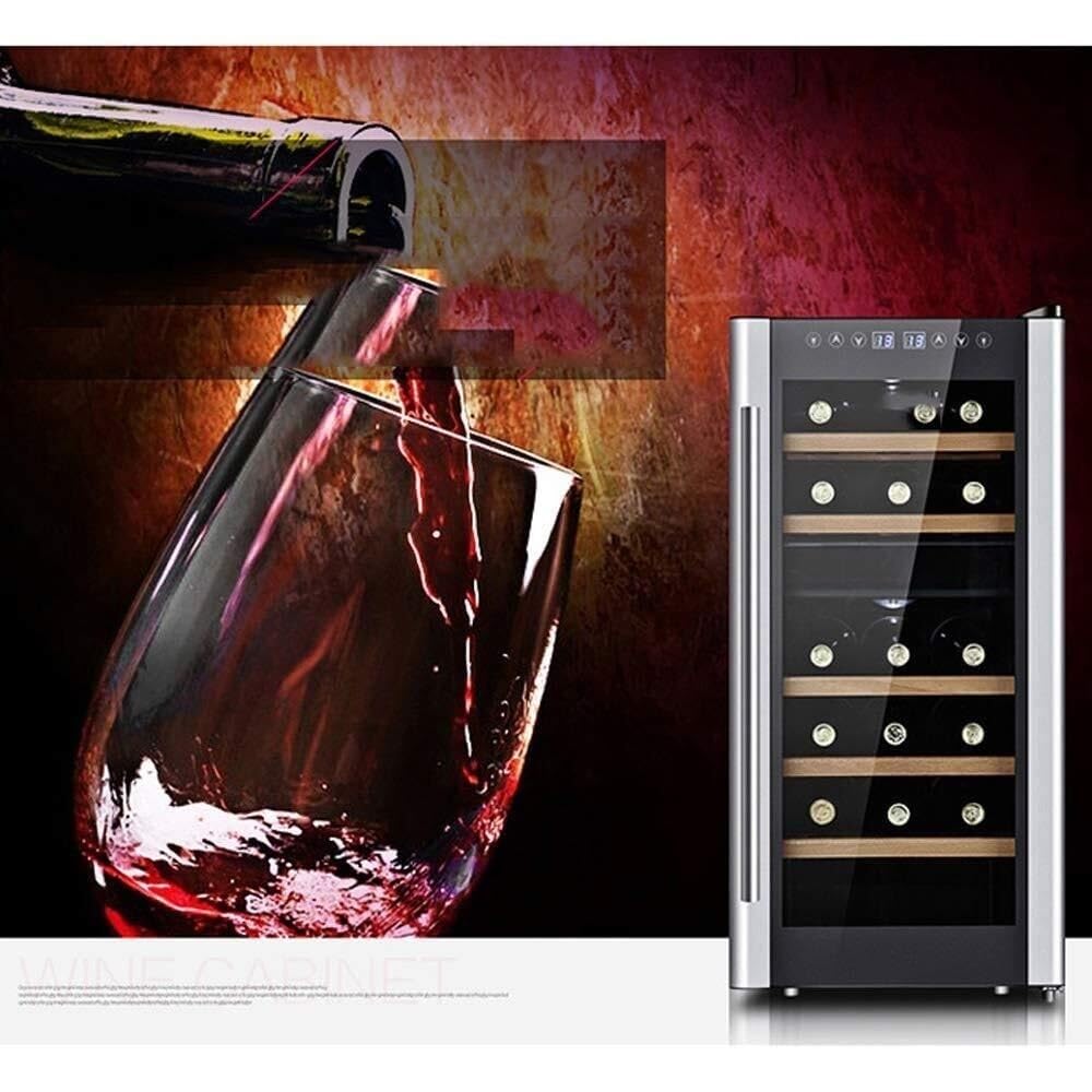 WANGYANN Smart Touch Screen Wine Cooler, 10°C-22°C Digital Temperature Control, Ultra-Quiet Semiconductor Cooling, Countertop Refrigerator for Wine Beverages on Fridge.com