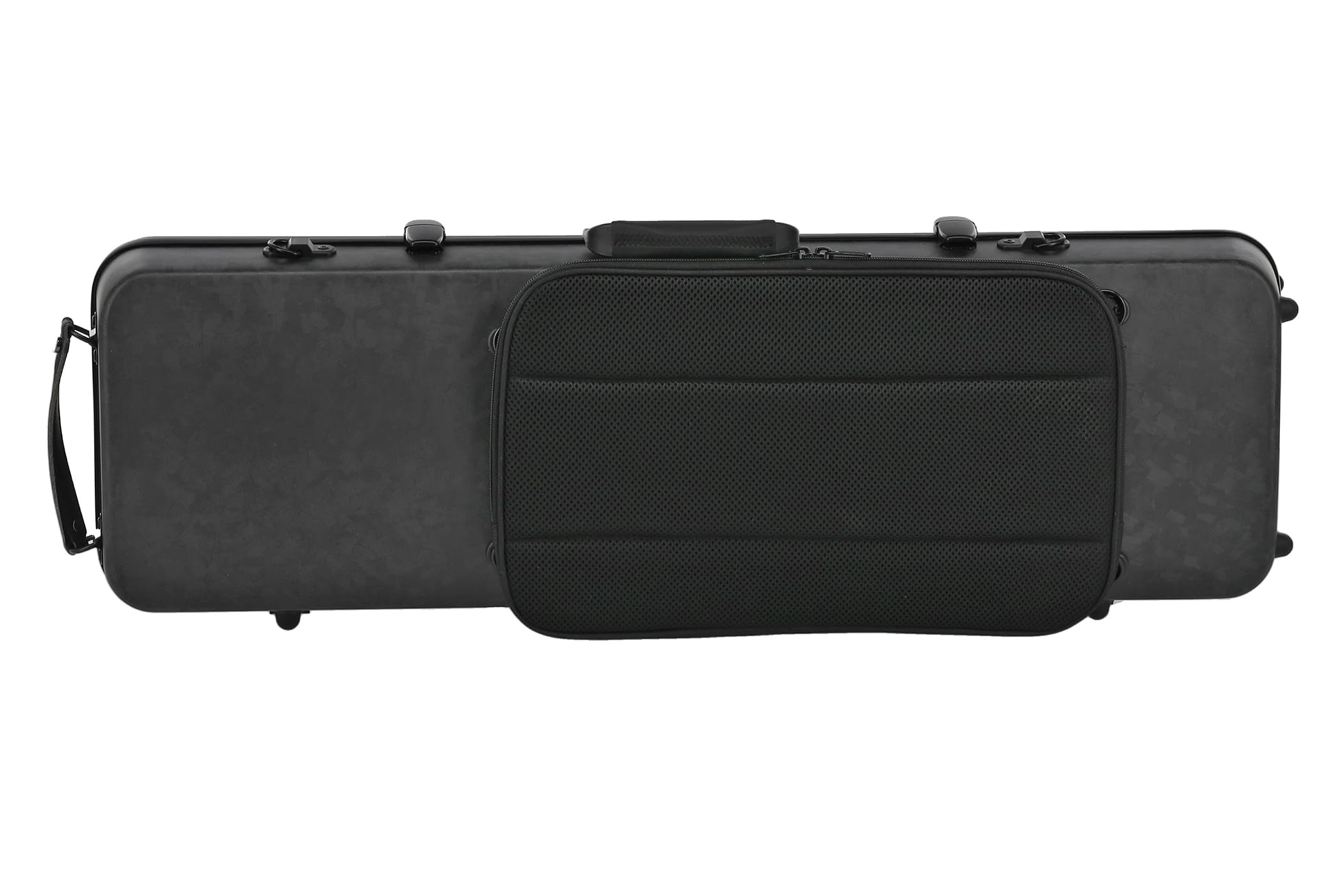 GEWA Étui à violon Camouflage Carbon – coque en carbone – suspension rembourrée – hygromètre numérique – sangles de sac à dos amovibles – pochette à partitions amovible – avec poignée latérale