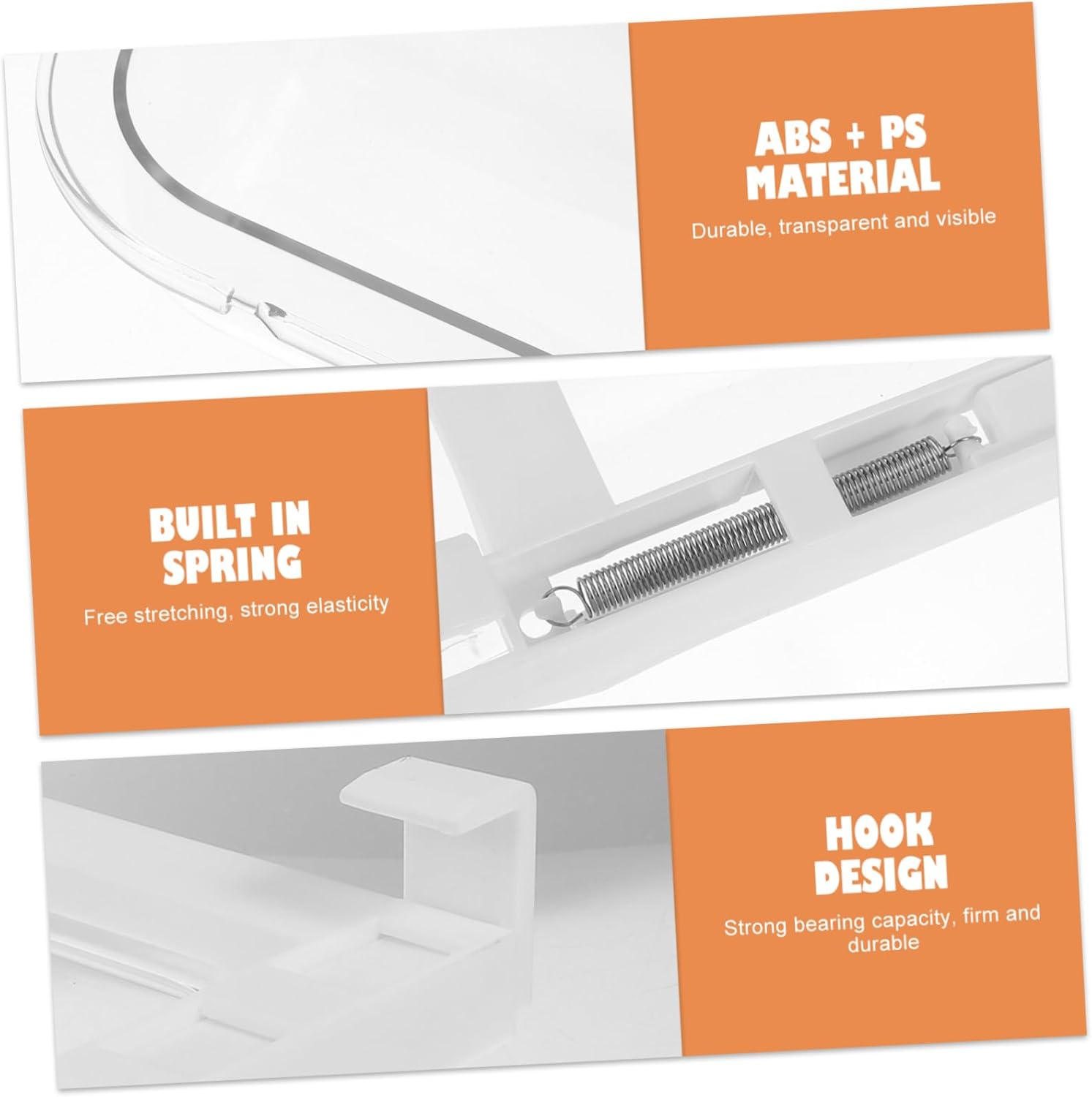 Housoutil 1set Hanging Crisper Egg Freshness Keeper Fridge Storage Box for Eggs Sturdy and Stackable Kitchen Goods