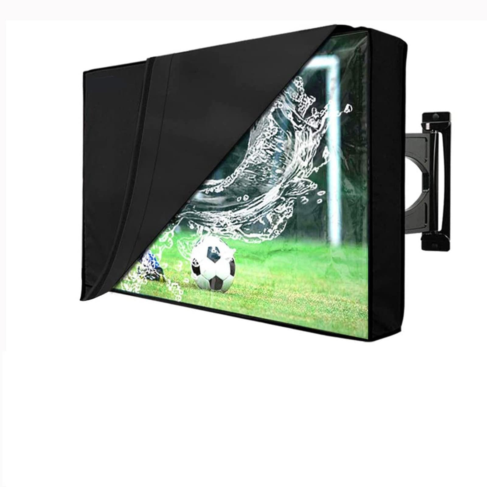 Copertura Esterna della TV con Parte Anteriore Trasparente, Protezione Universale Impermeabile della Copertura della Televisione per i televisori al Plasma del LED LCD,Nero,22 to 24 inch