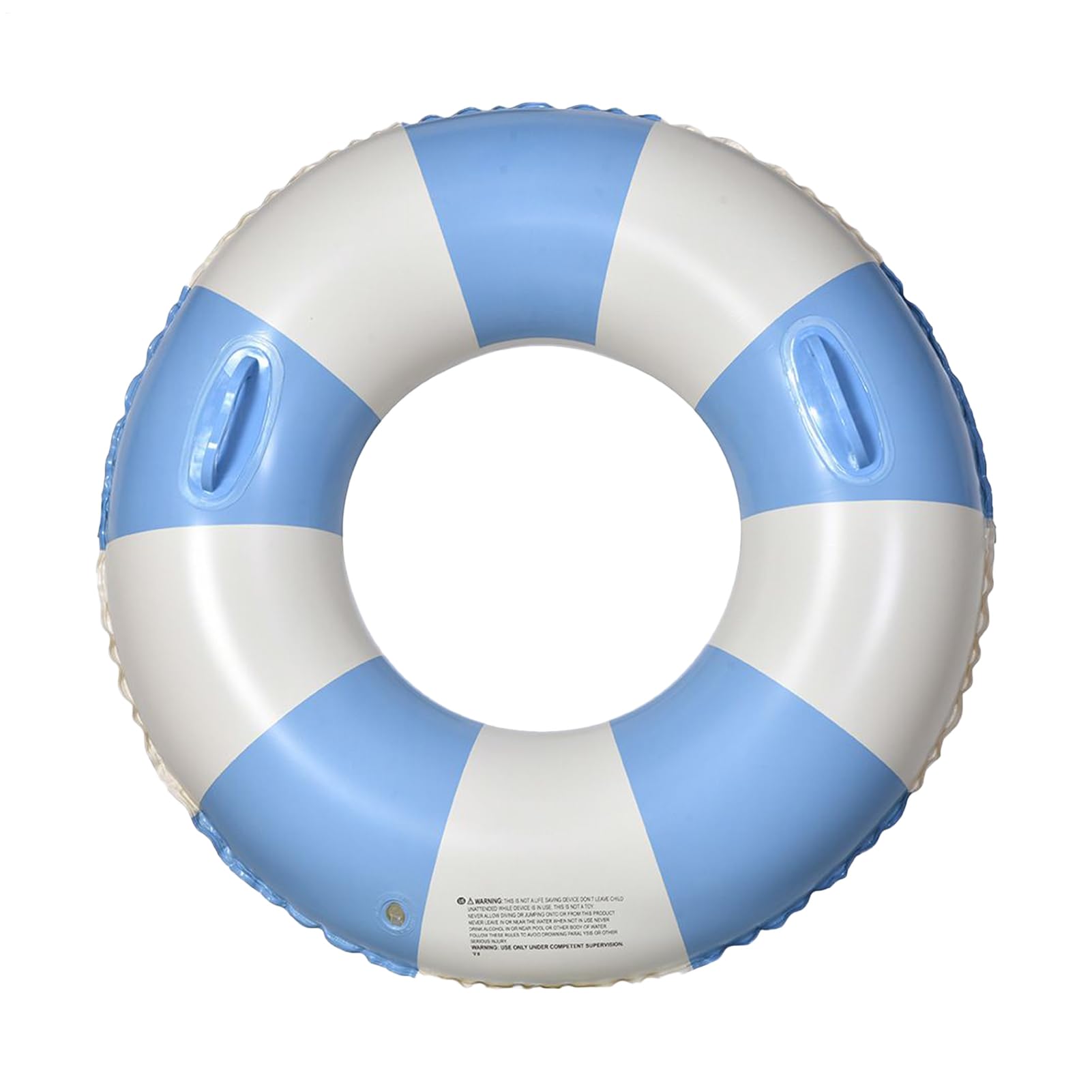 Aro Flotador para Natación,Anillo Flotante para Adultos | Flotador Rayado Antivuelco Reforzado con Asas para Playa, Fiestas y Vacaciones de Verano
