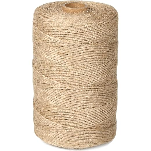 PerkHomy 1100FT Jute Twine String 2mm 3ply Natural Thin Twine for Craft Gardening Gift Wrapping Packing Material Wedding Christmas Decoration Bulk