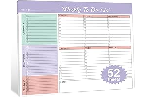 Weekly To-Do List Notepad: Stay Organized with Undated Tear-Off Sheets