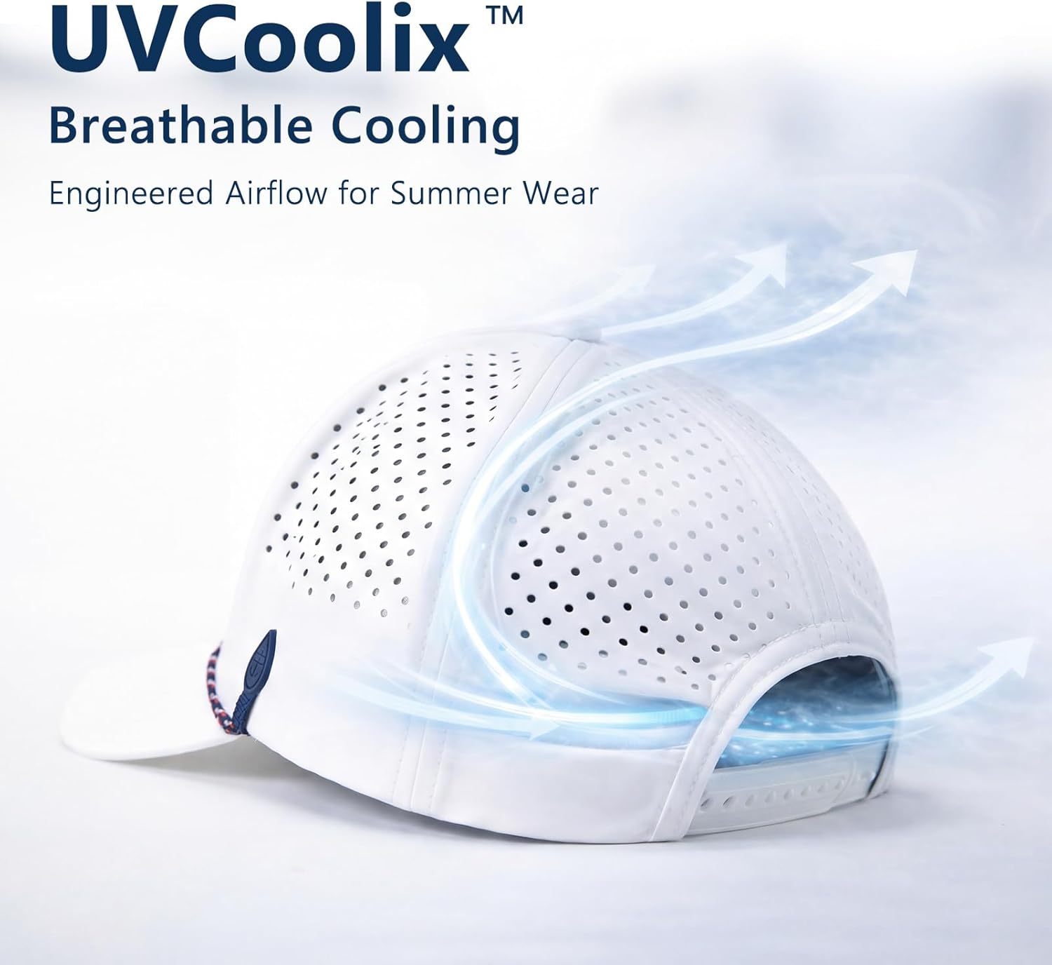 TOP-EX UVCoolix™ Performance Rope Hat Water-Resistant Beathable Baseball Cap Men Golf Workout Hat Snapback Laser Perforated