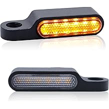 Universal Motorcycle Turn Signals Led: Mini Front Turn Signal Lights for Motorcycle Handlebar, Amber Motorbike Blinkers Fit for Harley Yamaha Kawasaki Suzuki