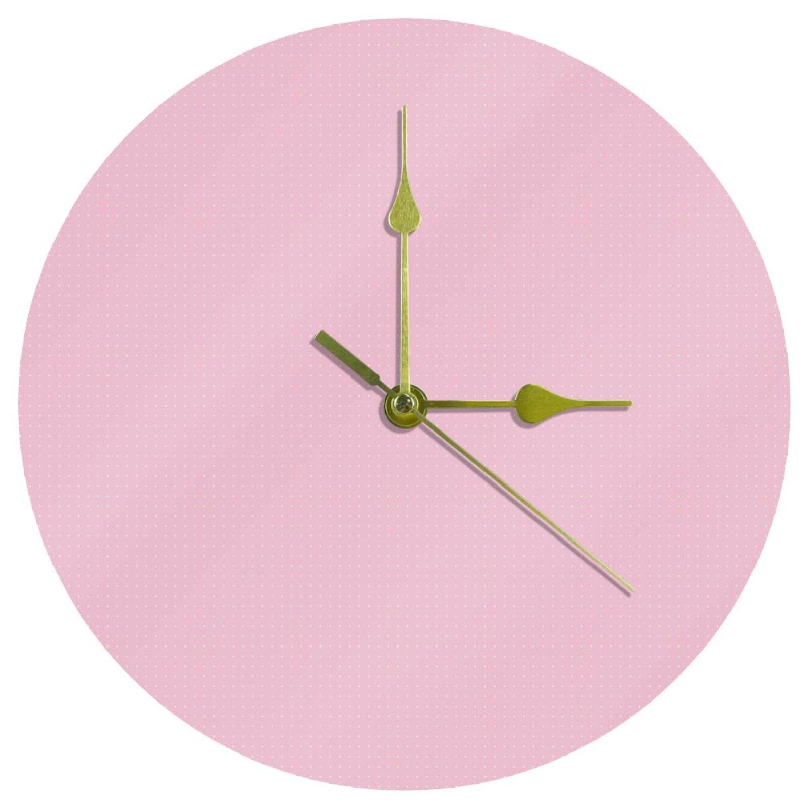 Horloge murale silencieuse sans tic-tac en acrylique rose pour chambre et bureau