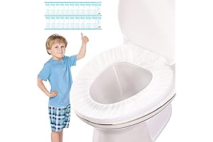 20 Pack Disposable Plastic Seat Covers - Non-Slip, Individually Wrapped for Travel and Public Restrooms